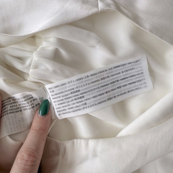 Abercrombie & Fitch - High-neck Draped Jumpsuit - White - Picture 14 of 15